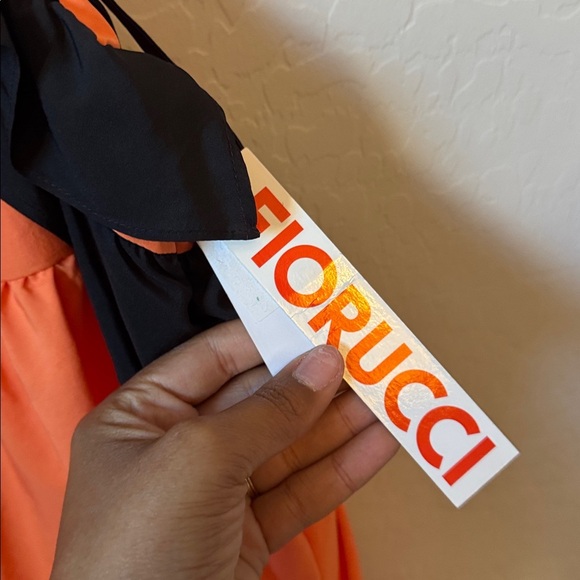 NWT Fiorucci Color block ruffle dress size small - Picture 3 of 6